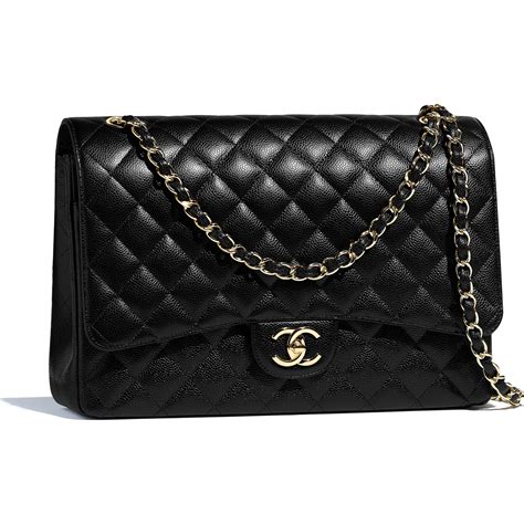 xxxl chanel|Maxi classic handbag, Grained calfskin & gold.